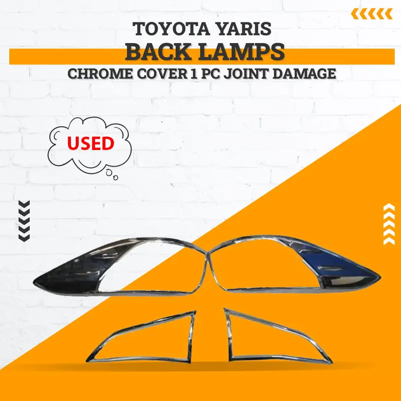 Used Toyota Yaris Back Lamps Chrome Cover 1 Pc Joint Damage 2020-2021 1