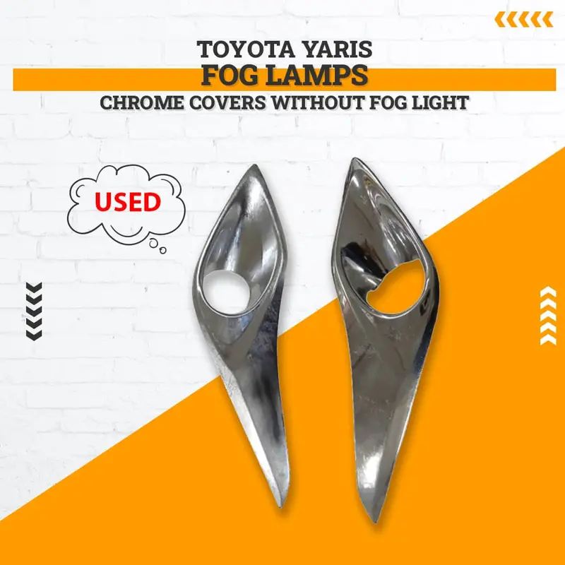 Used Toyota Yaris Fog Lamps Chrome Covers Without Fog Light 2020 - 2021 - Rough Condition 1
