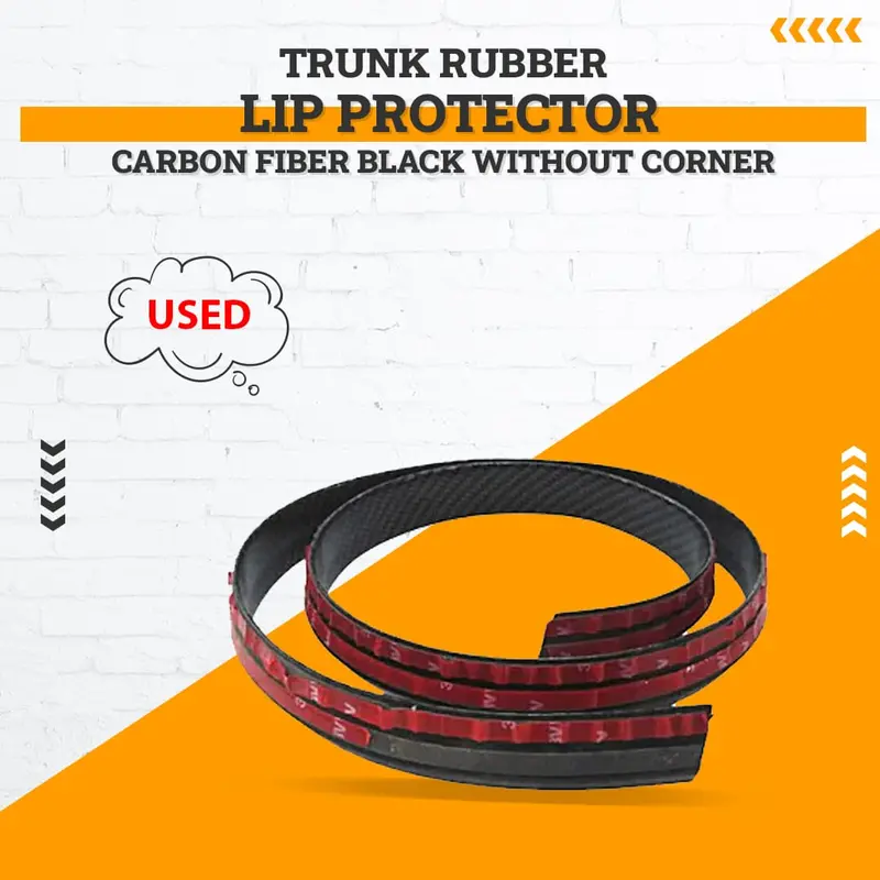 Used Trunk Rubber Lip Protector Carbon Fiber Black Without Corner 1