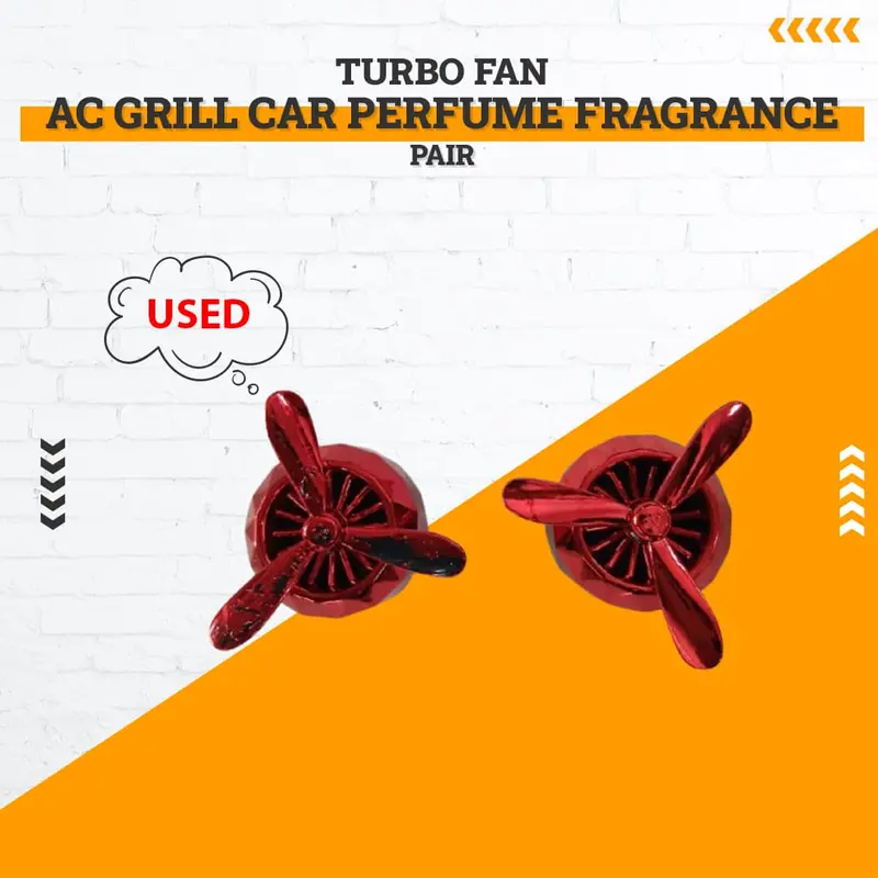 Used Turbo Fan Ac Grill Car Perfume Fragrance Pair - Multi Rough Condition 1