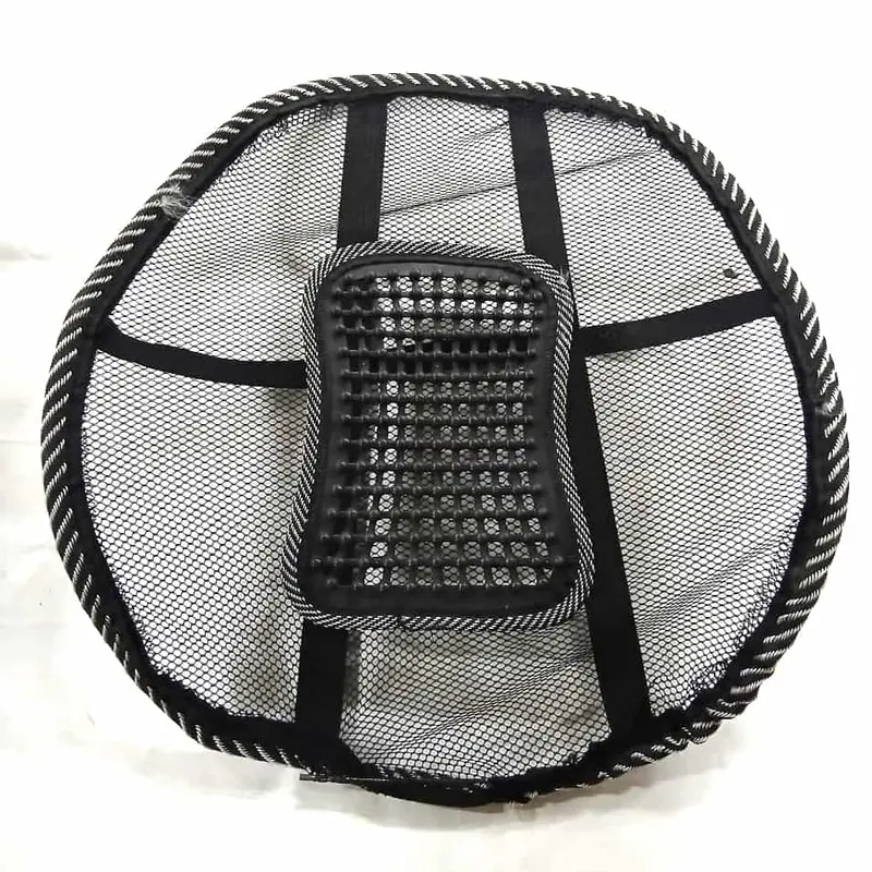 Used Universal Car Seat Back Lumbar Support Cushion Each - Black Rough Condition 2
