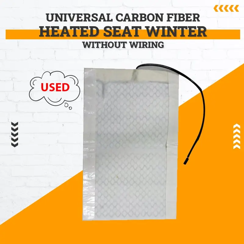 Used Universal Carbon Fiber Heated Seat Winter Each - Without Wiring 1