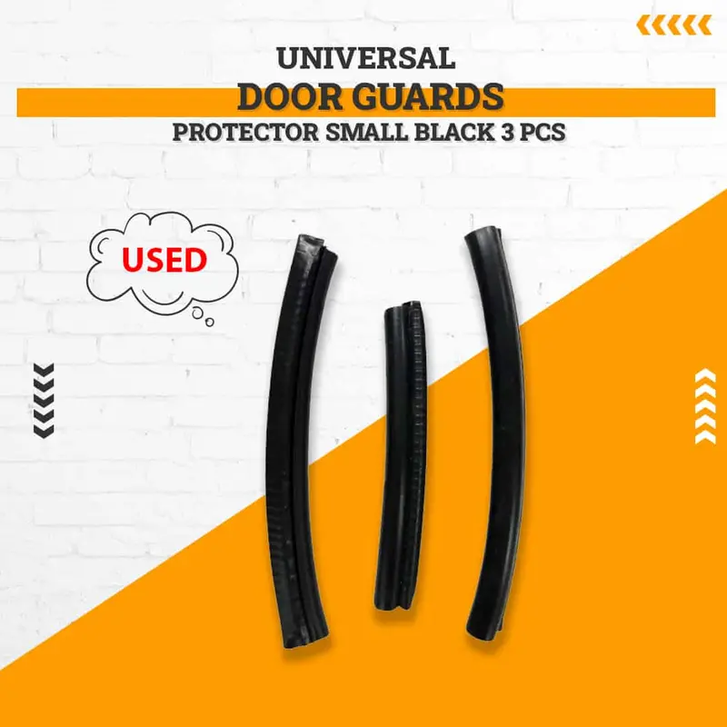 Used Universal Door Guards Protector Small Black 3 Pcs 1