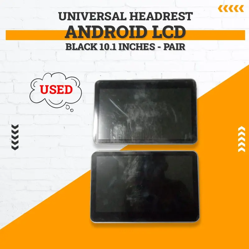 Used Universal Headrest Android Lcd Black 10.1 Inches - Pair 1