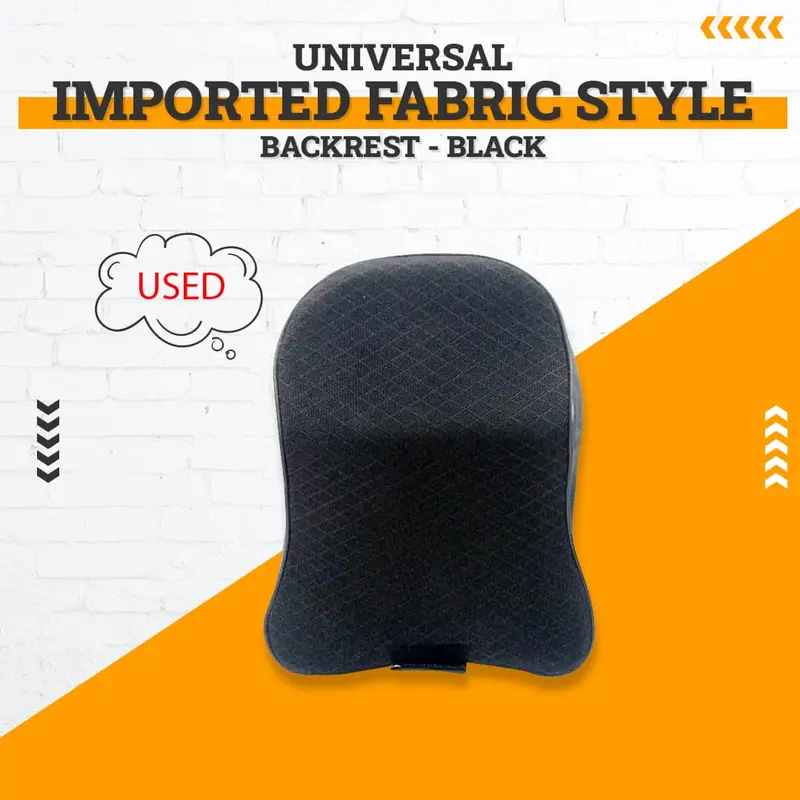 Used Universal Imported Fabric Style Backrest - Black 1