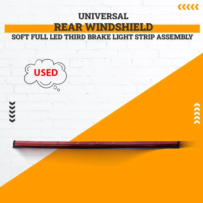 Used Universal Rear Windshield Soft Full Led Third Brake Light - Strip Assembly (1 Point Not Working) 1