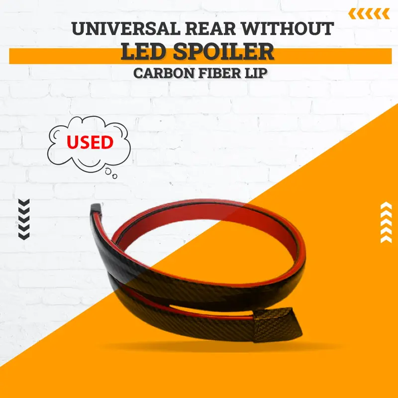 Used Universal Rear Without Led Spoiler Carbon Fiber Lip 1