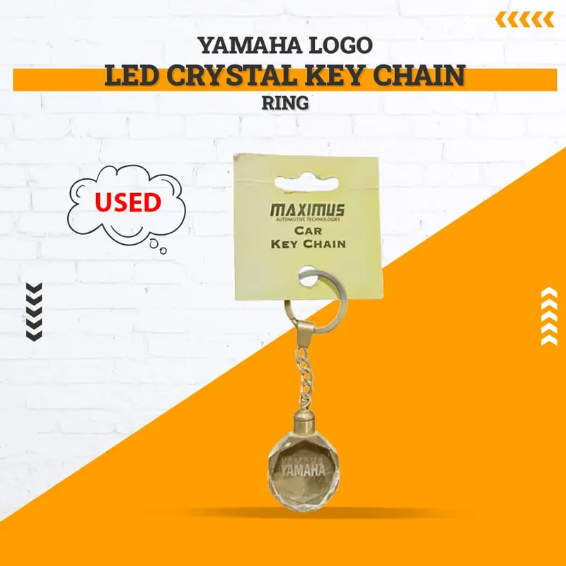 Used Yamaha Logo Led Crystal Keychain Ring - (Without Led) 1