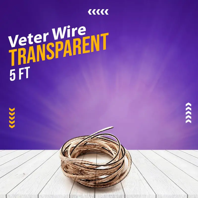 Veter Wire Transparent 5 Ft 1