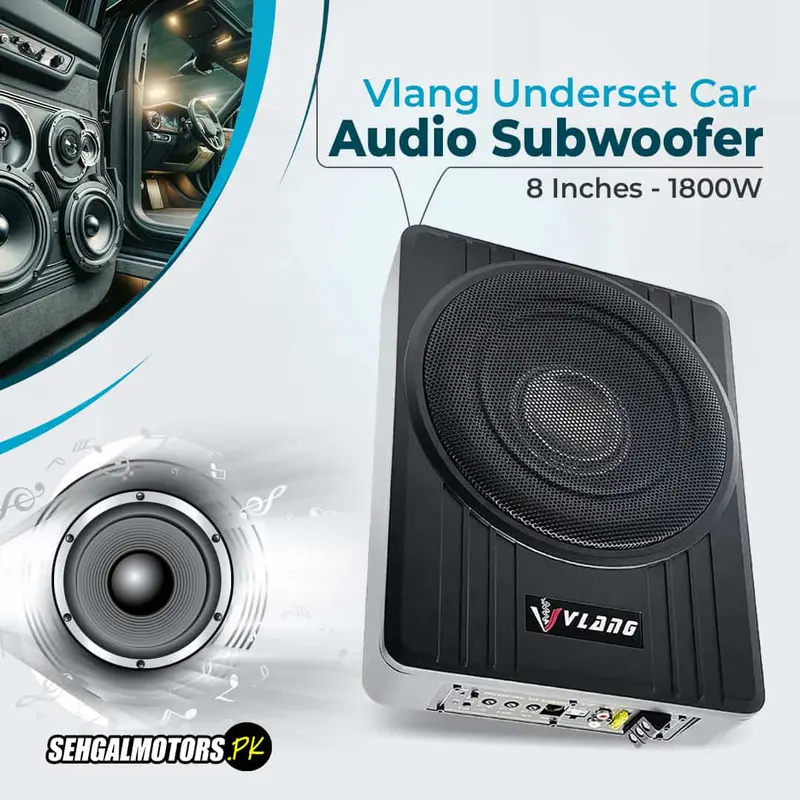 Vlang Vl1083-B Underset Car Audio Subwoofer 8 Inches - 1800W 1