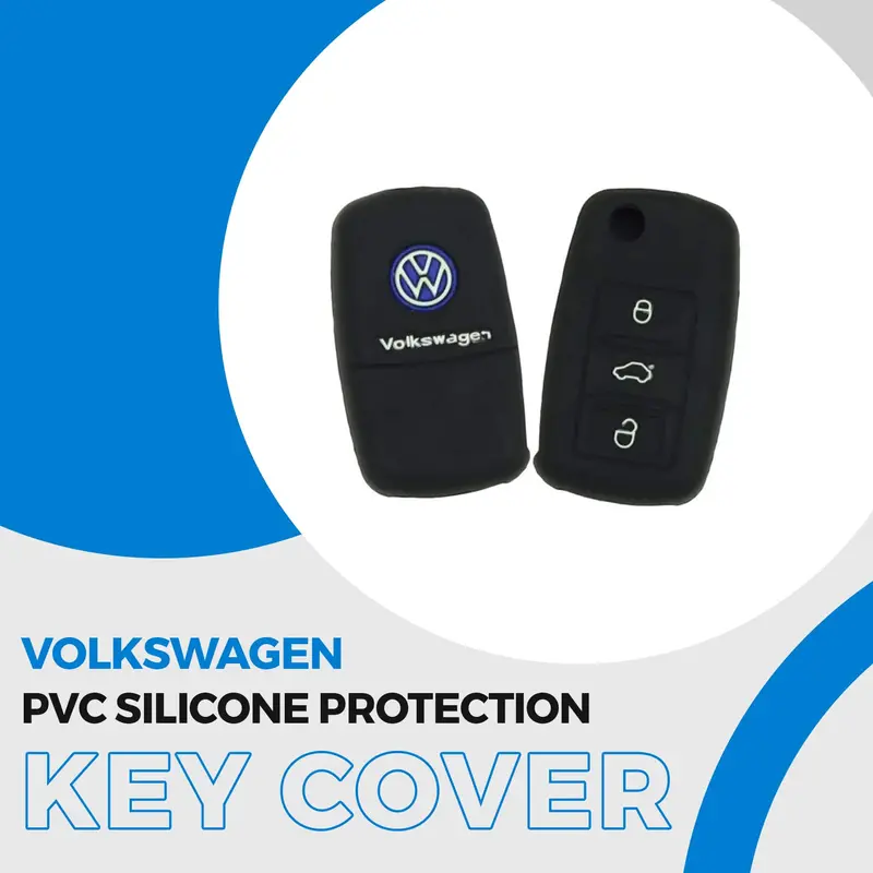 Volkswagen Pvc Silicone Protection Key Cover - Full Cover Remote Case Keyless Protector Jacket | Silicone Key Case 1