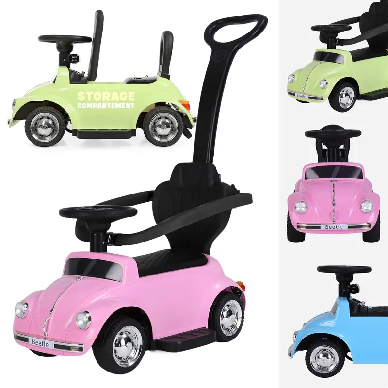 Vw Beetle Classic 3 In 1 Push Along - (With Handle) 2