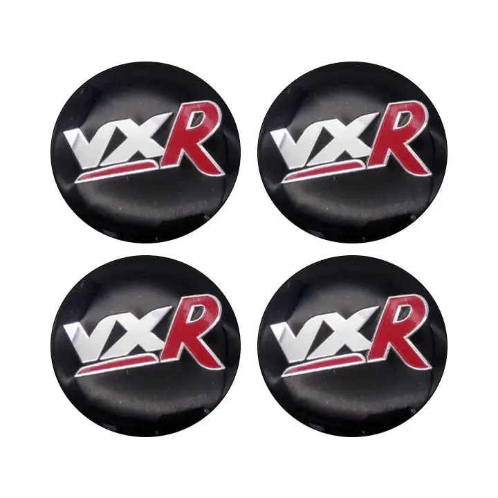 Vxr Logo Center Hub Badge Wheel Cap Black Sticker - 4 Pcs 1