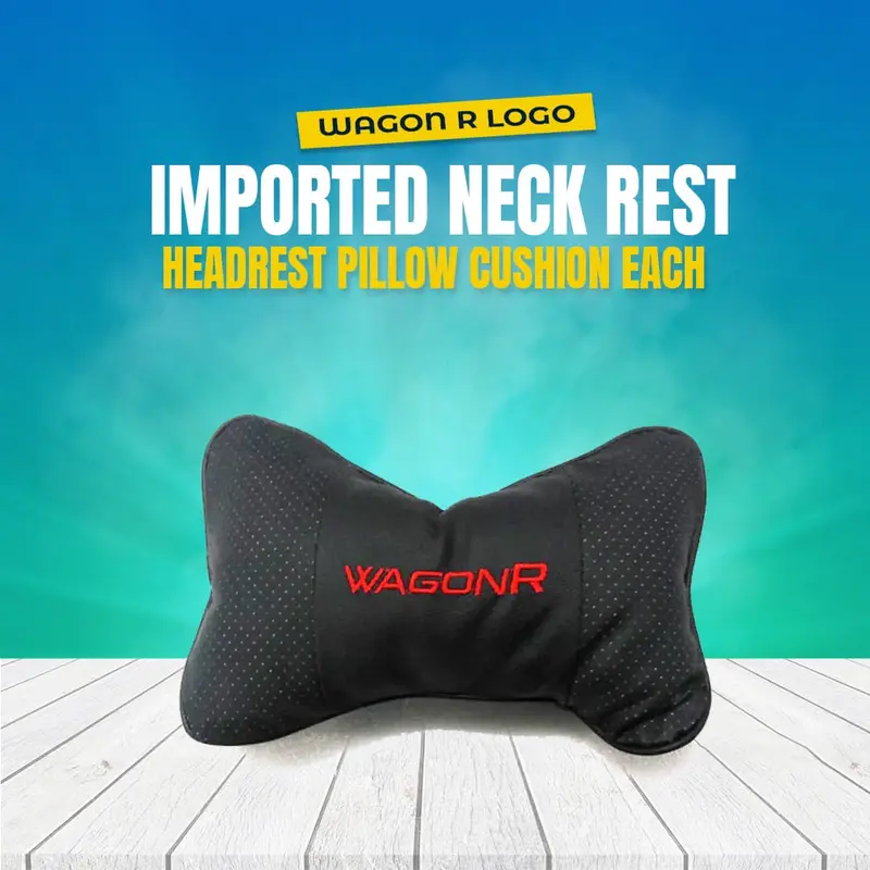 Wagon R Logo Imported Neck Rest Headrest Pillow Cushion Each 1
