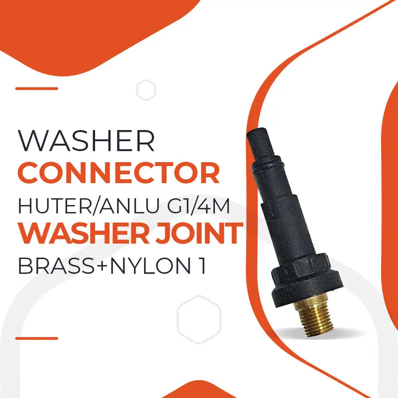 Washer Connector Huter/Anlu G1/4M Brass+Nylon 1 - Washer Joint | Lance Connector 1
