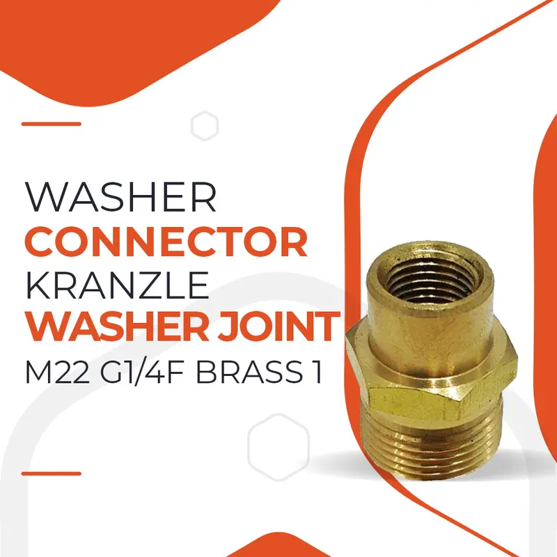 Washer Connector Kranzle /M22 G1/4F Brass 1 - Washer Joint | Lance Connector 1
