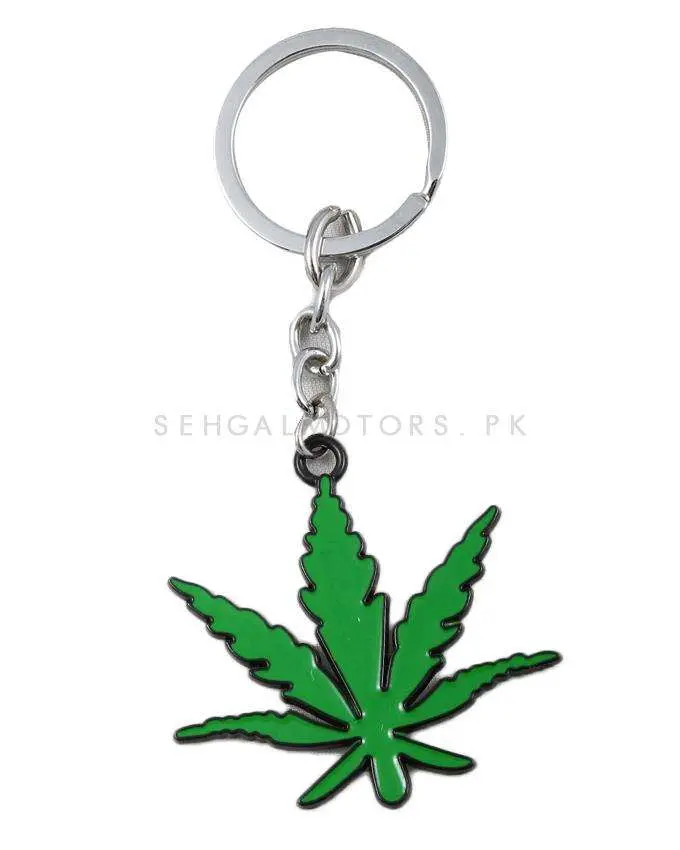 Weed Keychain Keyring Green 2