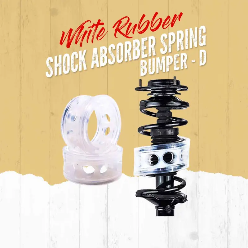 White Car Rubber Shock Absorber Spring Bumper - D 1