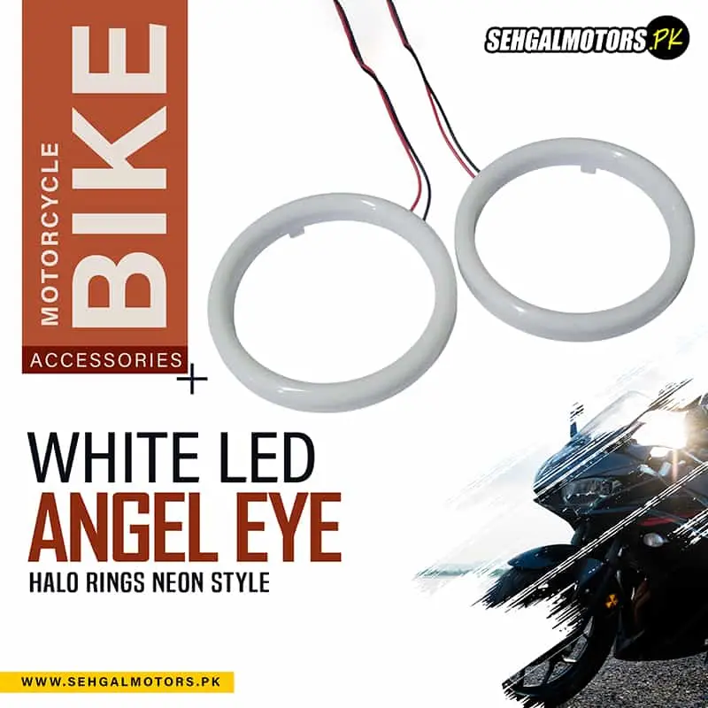 White Led Angel Eye Halo Rings Neon Style 1