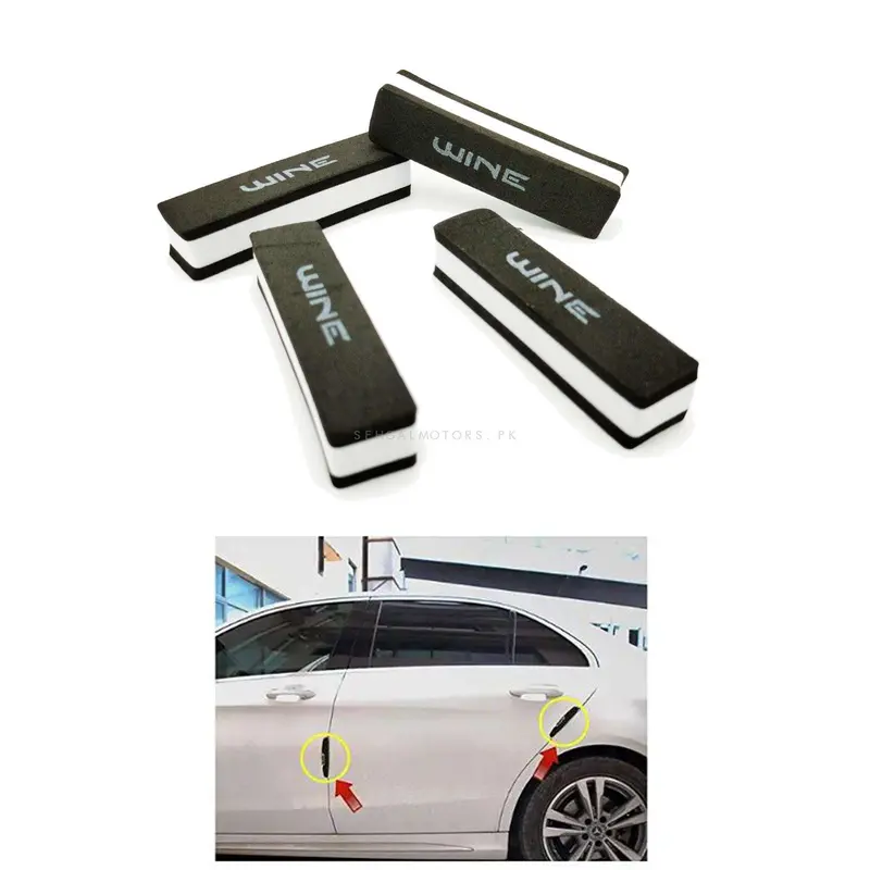 Wine Door Guards Protectors Black - Edge Protection Anti-Scratch Buffer Strip 2