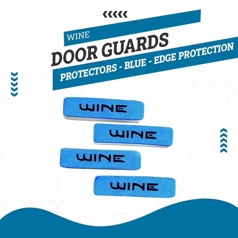Wine Door Guards Protectors - Blue - Edge Protection Anti-Scratch Buffer Strip 1