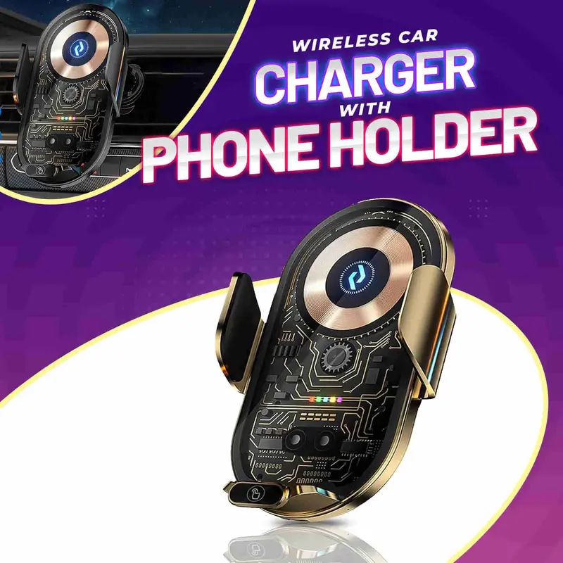 Wireless Car Charger With Phone Holder - Multi 1