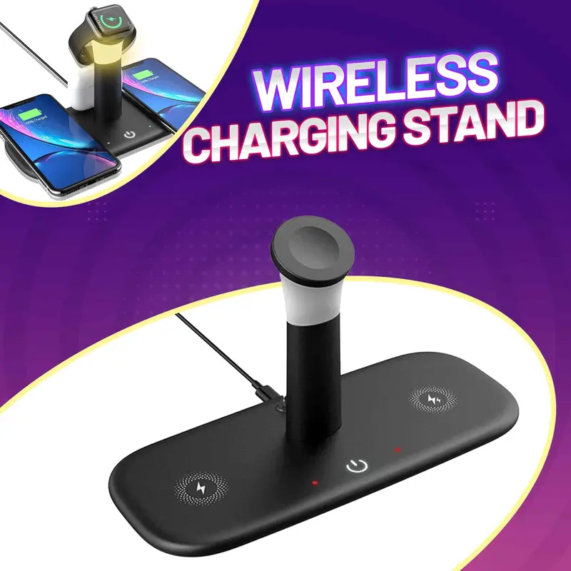Wireless Charging Stand Version 2 - Apple/ Android Watch Airpods Charging Stand | Wireless Charging Dock | Qi Fast Wireless Charger Stand 1