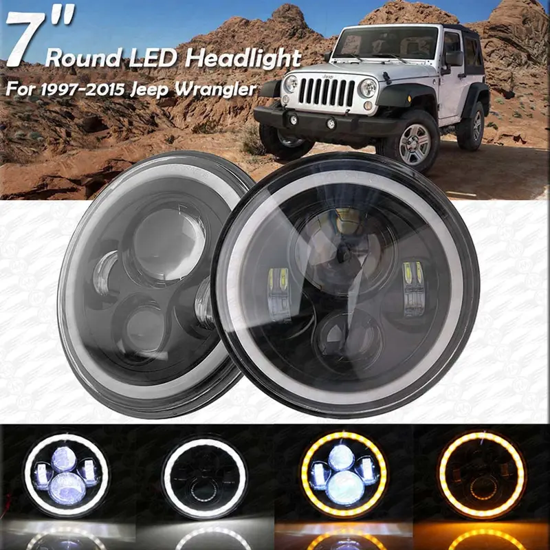 Wrangler 7 Inch Hollow Neon Head Light (Single) 1