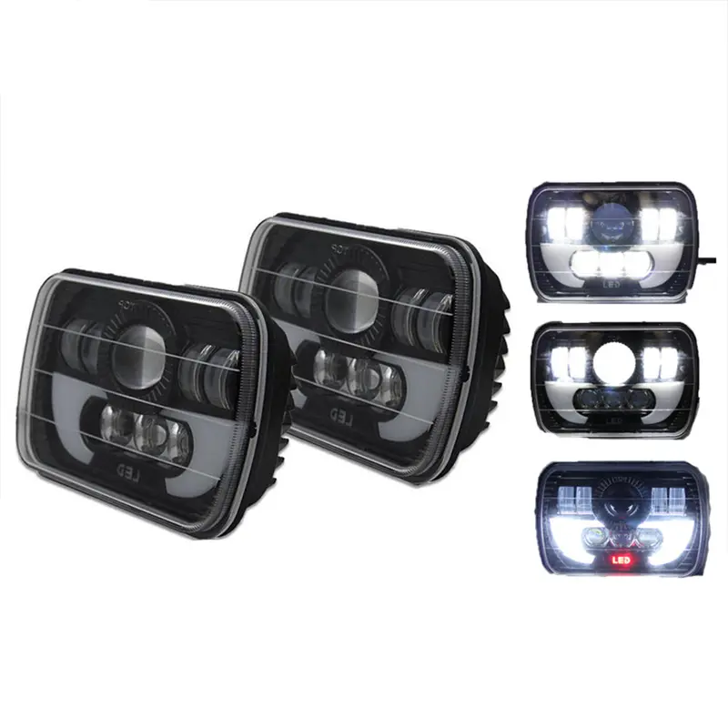 Wrangler Jeep 4X6 Rectangle Led Light With Drl (Pair) 2
