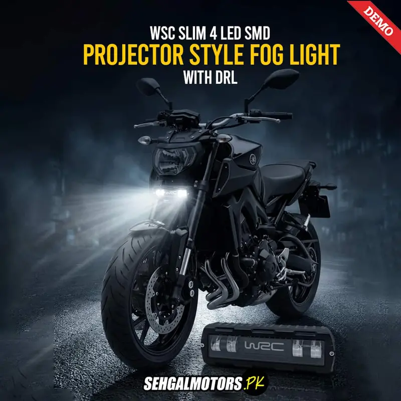 Wsc Slim 4 Led Smd Projector Style Fog Light With Drl For Bikes 6009 1