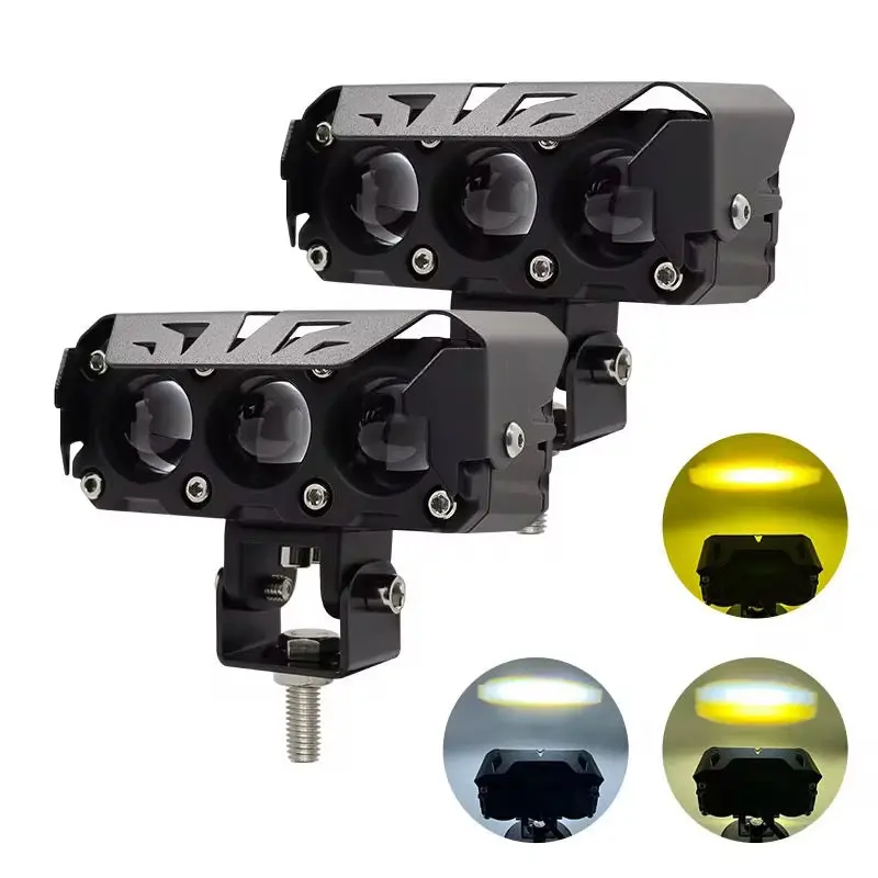 X-7Seven Universal 3 Lens Dual Color Bonnet Spotlight (With Mounts) 1