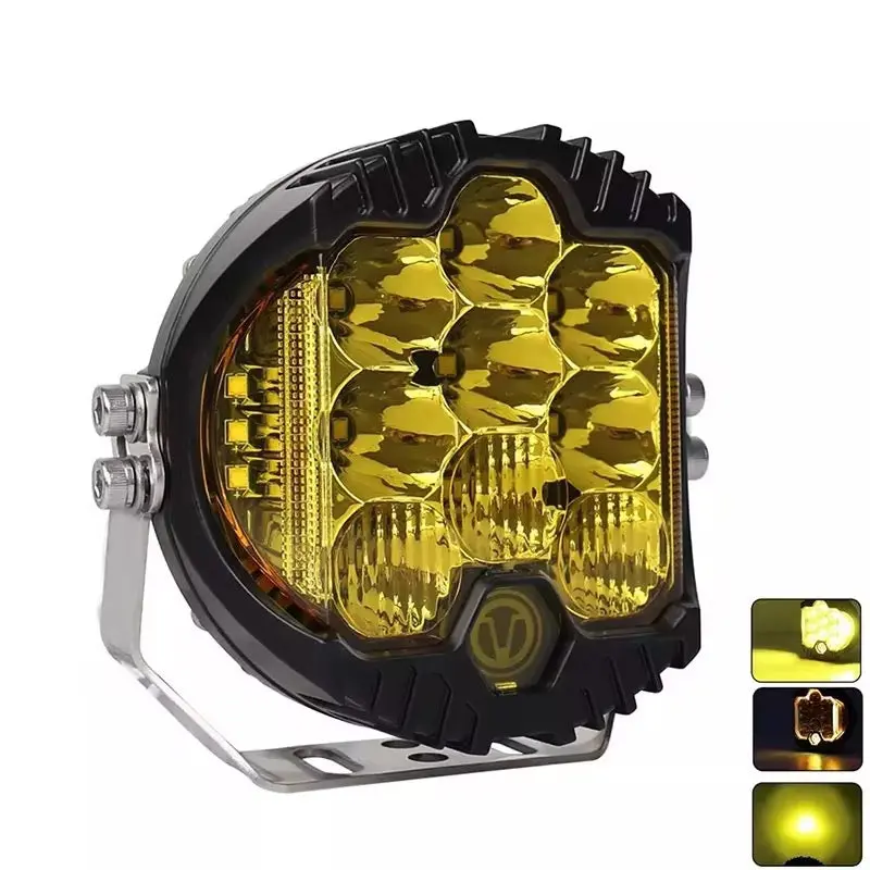 X-7Seven Universal Round High Power Led Flood Light / Pod Light 7 Inch 1
