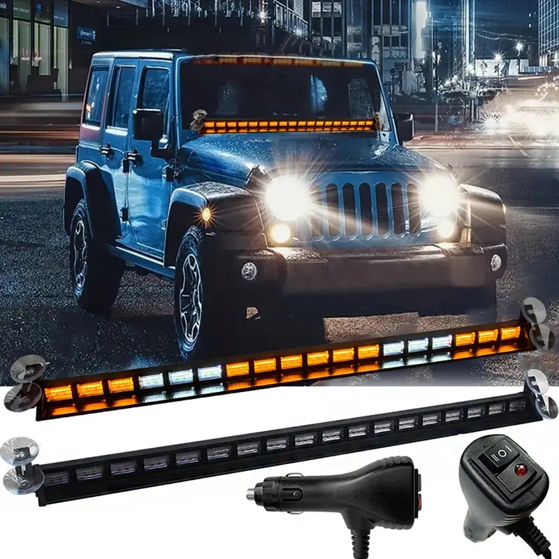 X-7Seven X-Emergency Flasher Light Bar (Amber + White) 34" 1