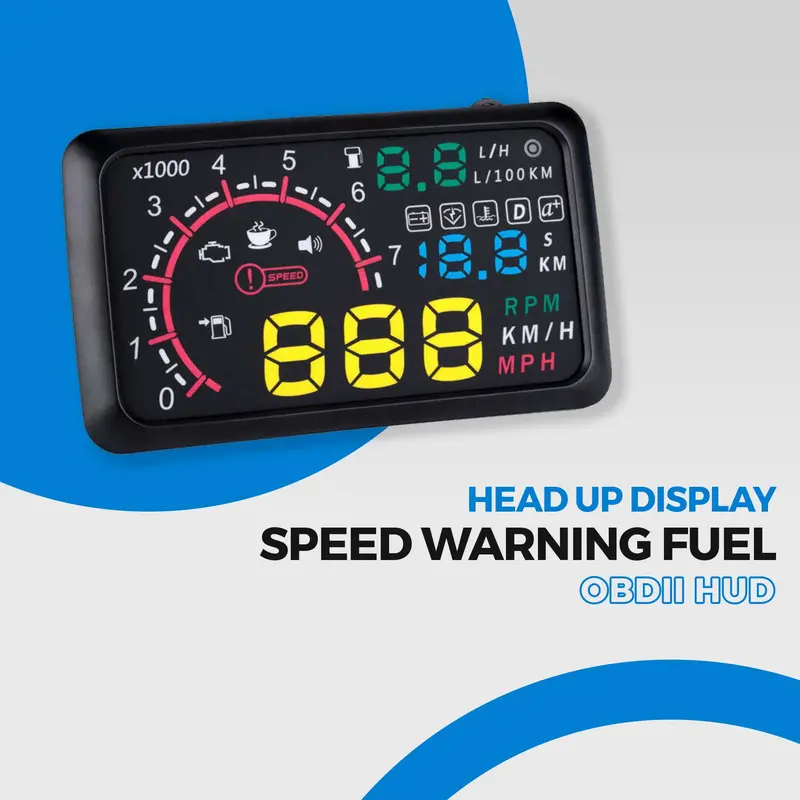 X3 Head Up Display Obd2 Hud Dual Display Screen - Speed Warning Fuel Consumption Automobile Car Alarm System 1
