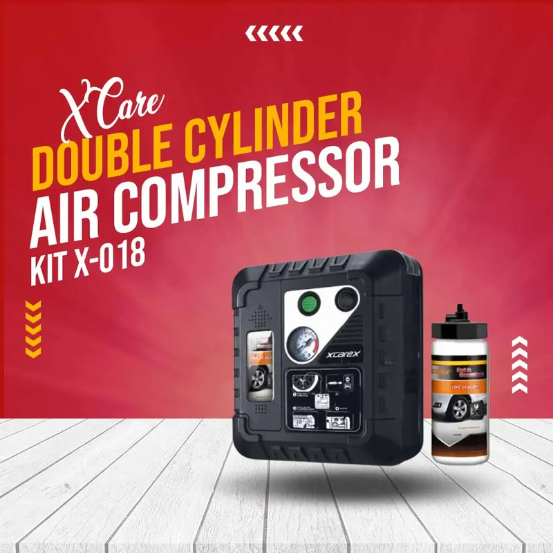 Xcare Tire Tyre Inflation Repair Kit X-018 - X-Care | Double Cylinder Heavy Duty Direct Drive Tyre Inflator 1