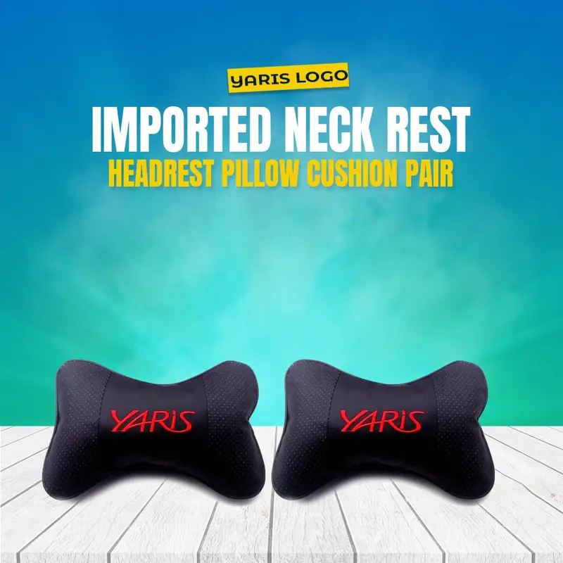 Yaris Compatible Imported Neck Rest Headrest Pillow Cushion Pair 1
