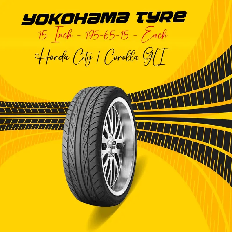Yokohama Tyre 15 Inch  - Each - Honda City | Corolla Gli 1