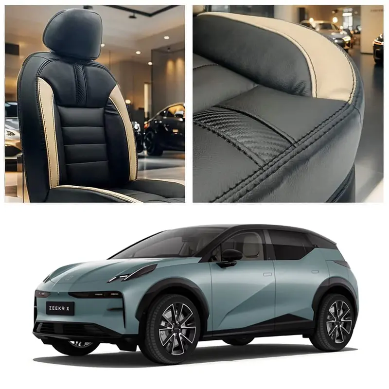 Zeekr X Hockey Design Black Beige Seat Covers 2025-2026 1
