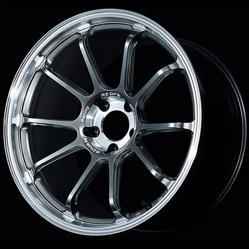 Advan Rz-Df2 19X9.5 / +29 Offset / 5-114.3 / 73Mm Bore / Diamond Cut & Hyper Platinum Black 1