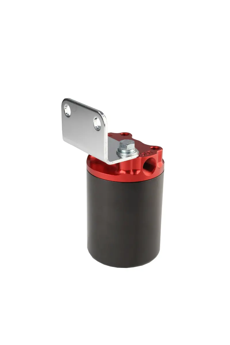 Aeromotive 3/8" Npt Canister Fuel Filter – 100-Micron Rating, Red Housing With Black Sleeve 1