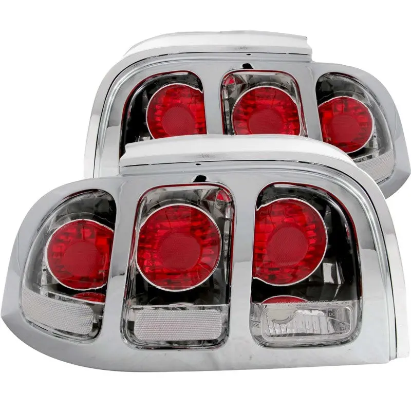 Anzo Chrome-Finished Taillight Assembly For 1994–1998 Ford Mustang 1