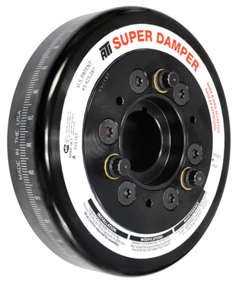 Ati Lightweight Aluminum Harmonic Damper For Ls1/Ls2/Ls3/Ls6/L76 Engines (1997–2013) — 8.275" Diameter, 8/4 Groove, 3-Ring Design 1