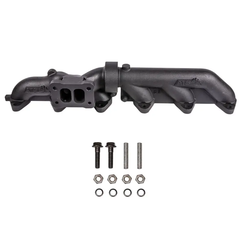Ats Diesel Wide-Flange T3 Pulse Flow Exhaust Manifold For 2003–2007 5.9L Cummins (2-Piece W/ Hardware) 1