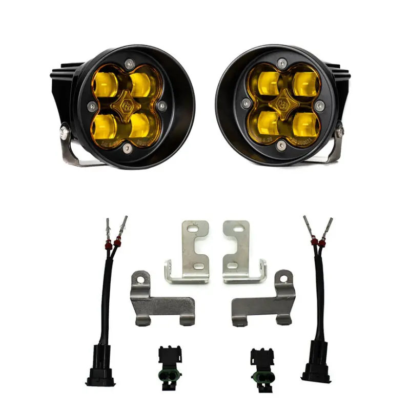 Baja Designs Amber Squadron Fog Light Pocket Kit For 2016–Present Toyota Rav4 1