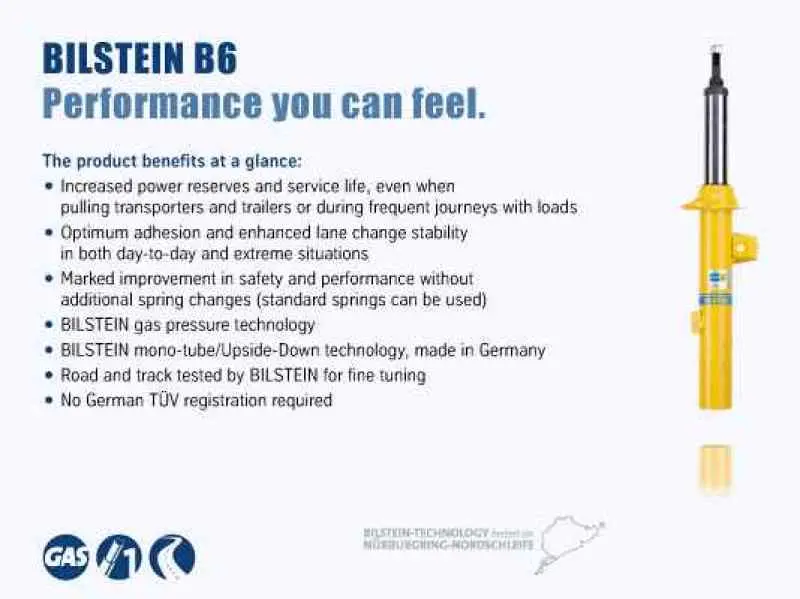 Bilstein B6 Performance 15-17 Ford Mustang Gt V8 Rear Monotube Shock 1