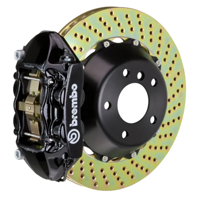 Brembo 06-13 Corvette Z06 Excl Cc Brakes Rear Gt Bbk 4 Piston Cast 380X28 2Pc Rotor Drilled-Black 1