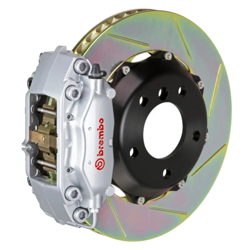 Brembo 99-07 Evo Vi/Vii/Viii/Ixrear Gt Bbk 4 Piston Cast 328X28 2Pc Rotor Slotted Type1-Silver 1
