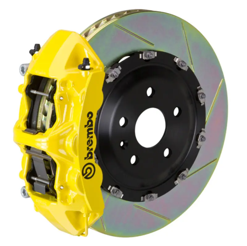 Brembo Gt Big Brake Kit For 2012–2014 Mercedes-Benz Cls350 – 6-Piston Calipers, Slotted 380X34Mm Two-Piece Rotors, Yellow Finish 1