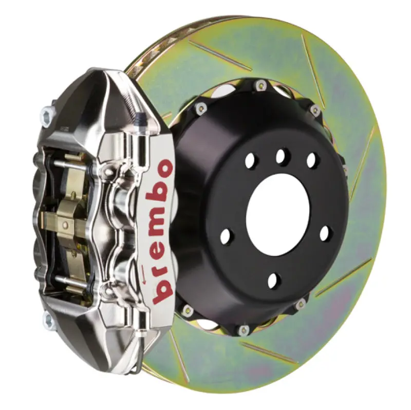 Brembo Gtr Rear Brake Kit For 1997–2004 Corvette C5 — 4-Piston Billet Calipers, Slotted 345X28Mm Rotors, Nickel Plated 1