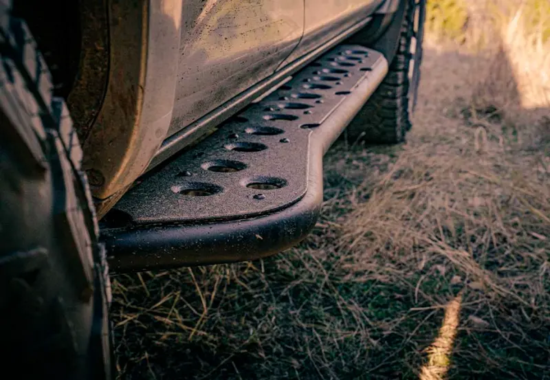 Cali Raised 05-23 Toyota Tacoma Step Ed Rock Sliders - Access Cab W/ No Kick Out/Yes Bedliner /Bed 1
